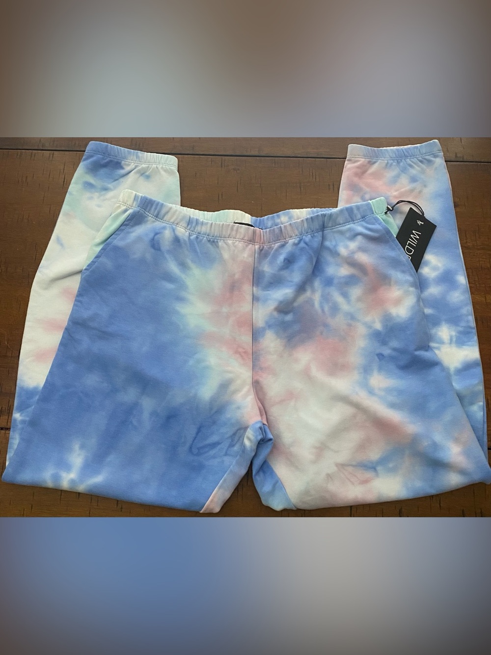 •NWT•Wildfox Rory in Painted Sky Wash Tie Dye Joggers with Pockets